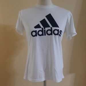 Adidas White T-Shirt with Black Logo